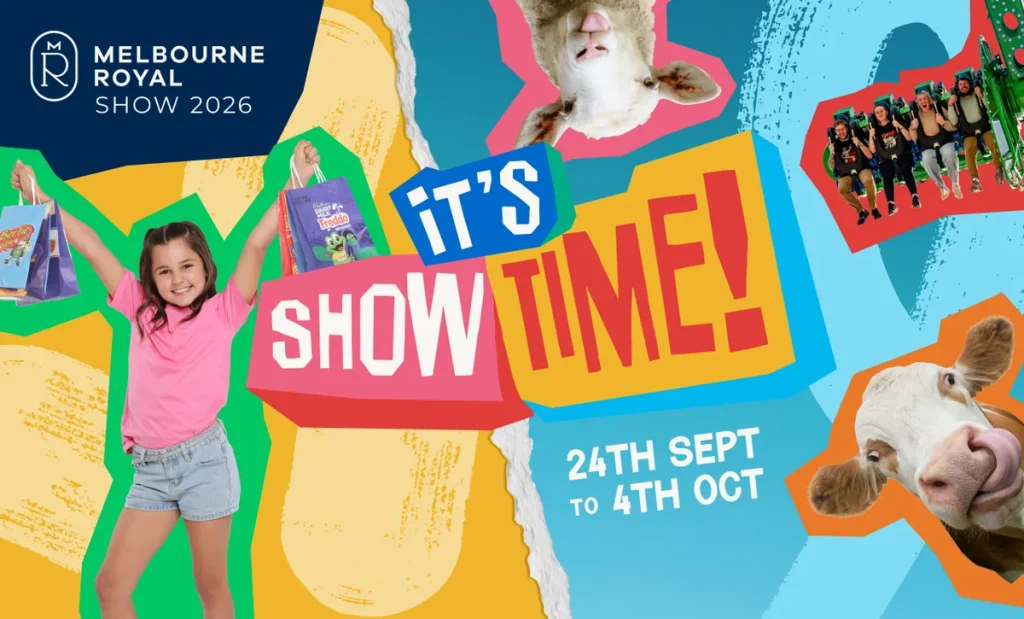 Promotional artwork for the 2026 Melbourne Royal Show at Melbourne Showgrounds