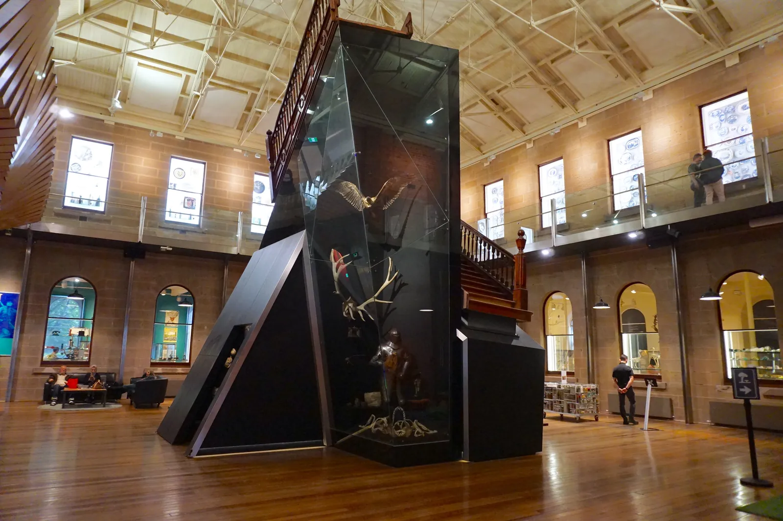 Central gallery space inside the Tasmanian Museum and Art Gallery in Hobart